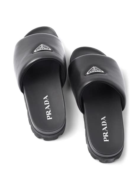 prada flip flop|black and white Prada slides.